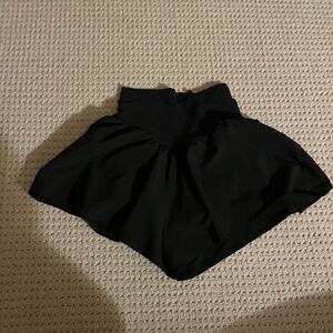 Aerie Flowy Crossover XXS black shorts
